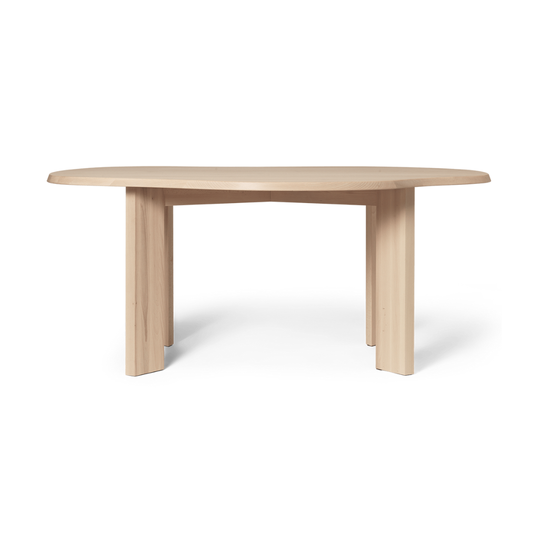 ferm lIVING Tarn Desk packshot side view #colour_white-oiled-beech