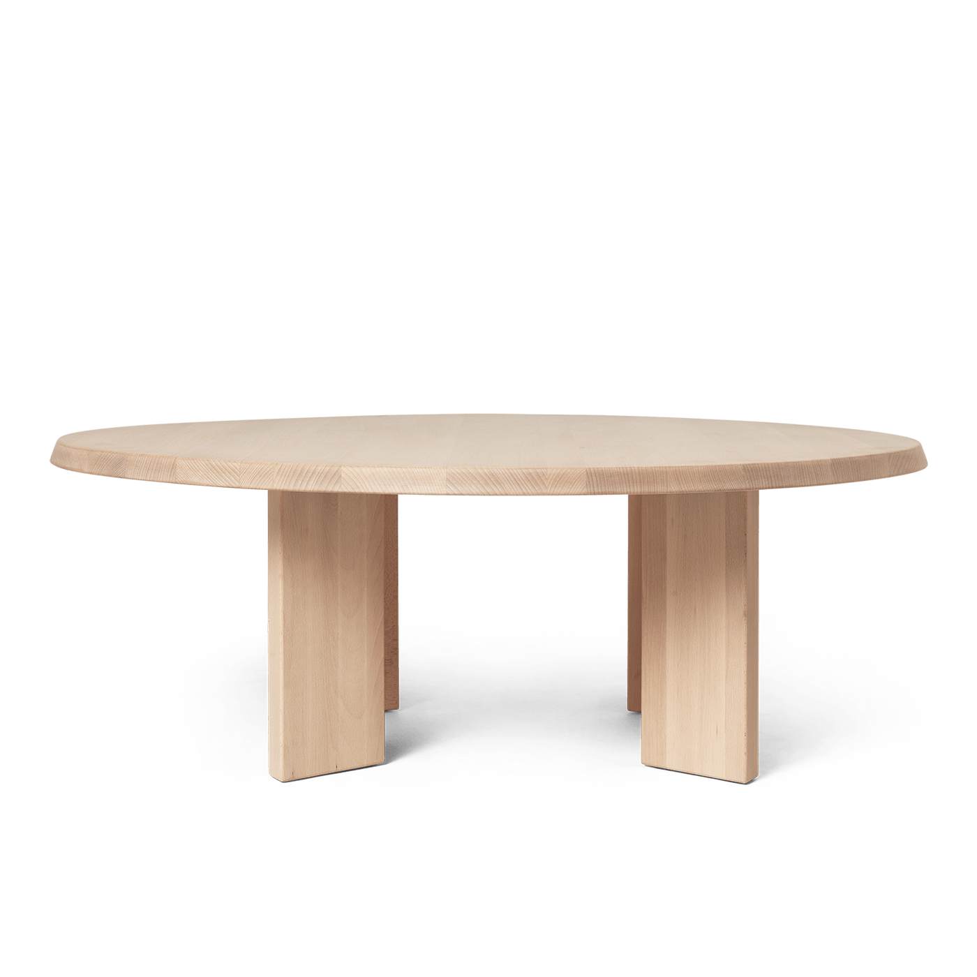 Ferm LVIING Tarn Coffee Table Packshot side view #colour_white-oiled-beech