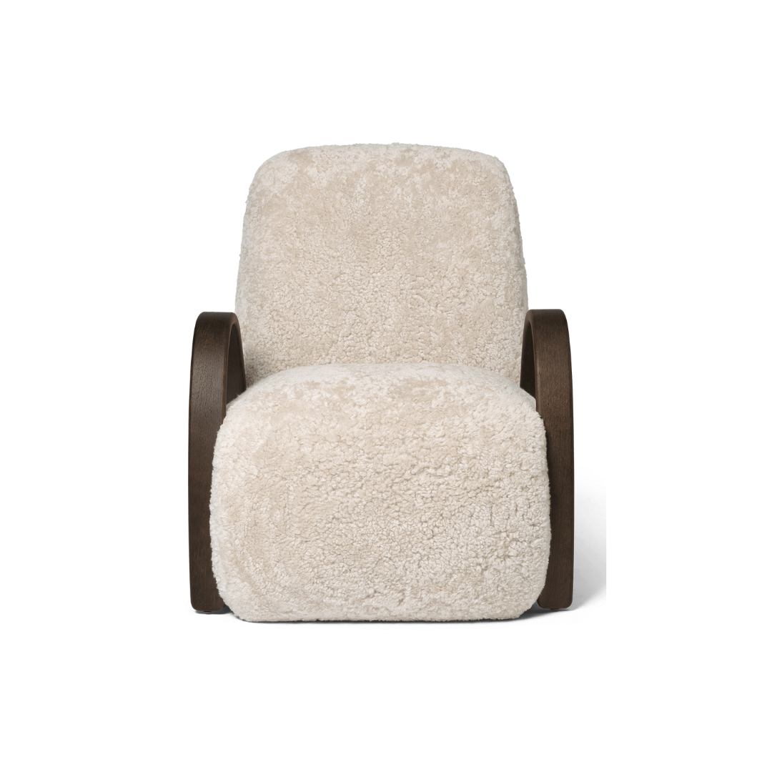 Buur Lounge Chair front view #colour_sheepskin-moonlight