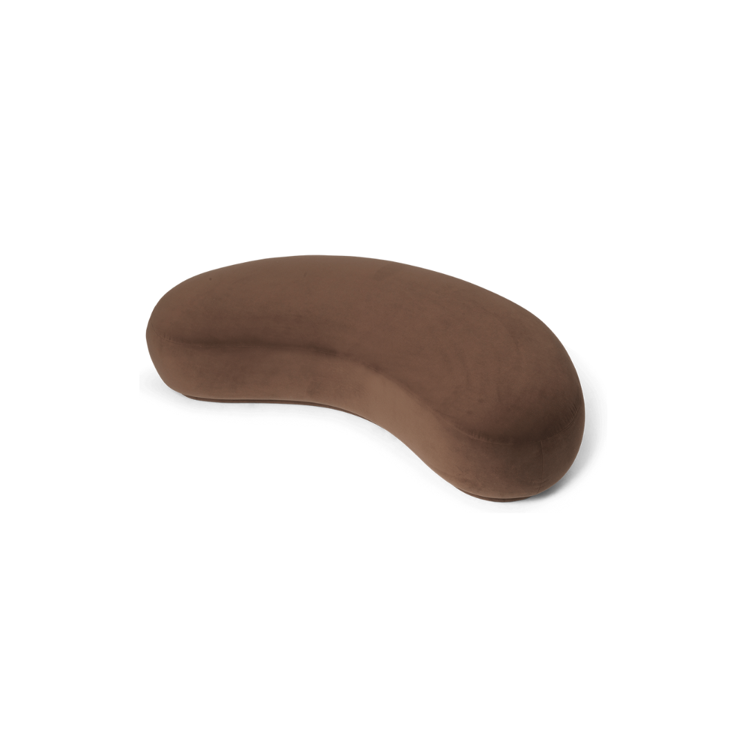 Ferm LIVING Rico Longer Ottoman #colour_soft-brown-rich-velvet