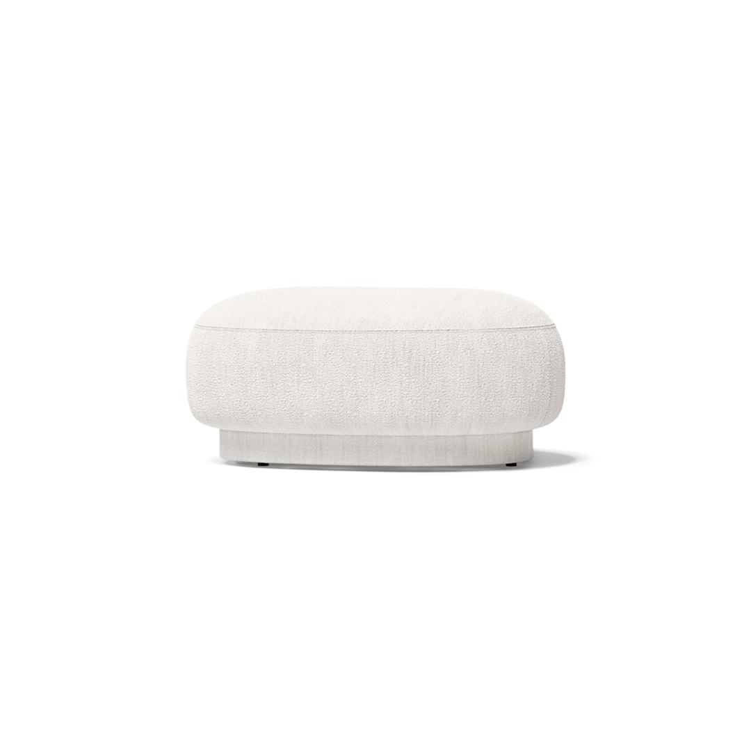 Ferm LIVING Rico Lounger Pouf packshot  #colour_off-white-boucle