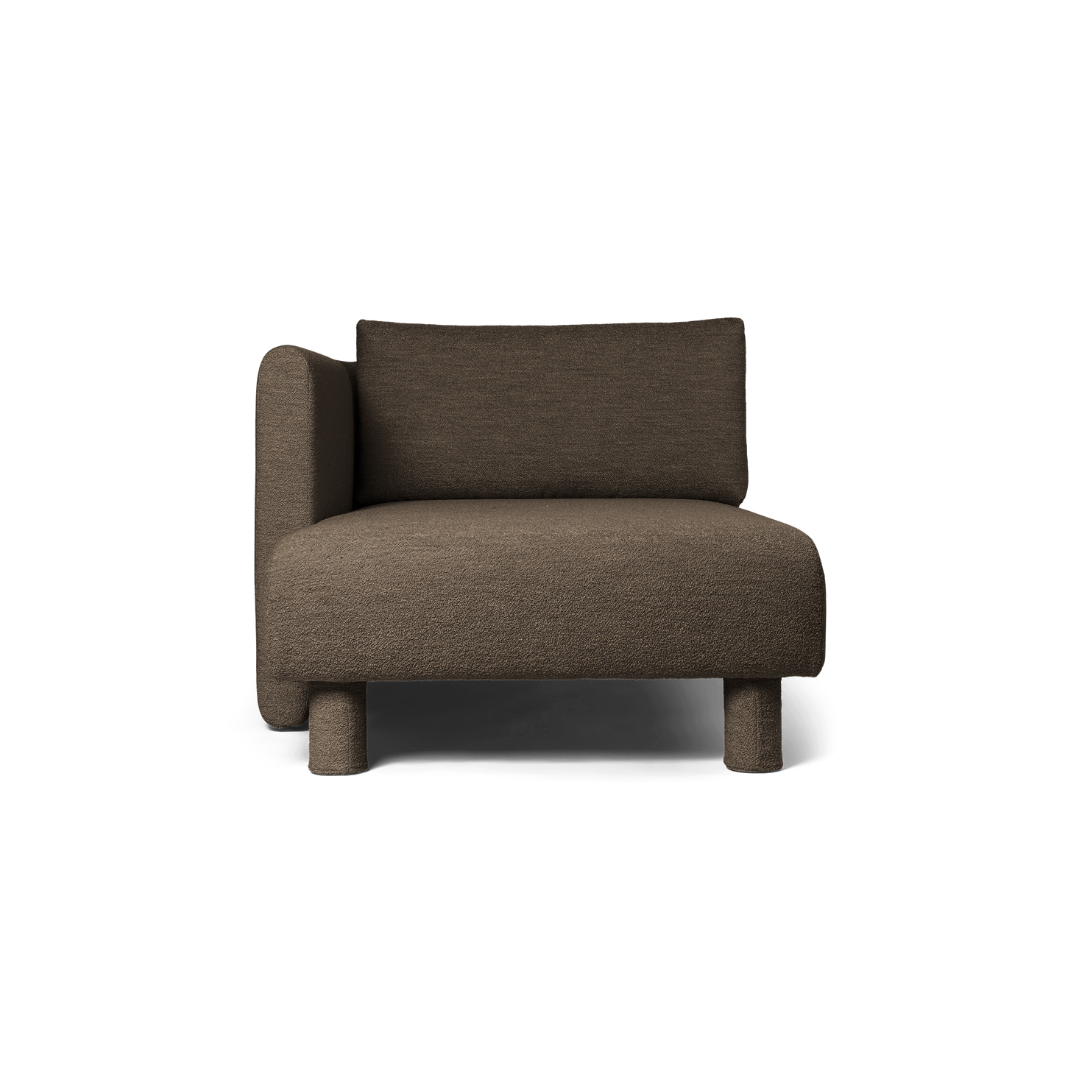 fermLIVING_SS24_DaseSofaChaiseLoungeModuleRight_SoftBoucleDarkBrown #module_dase-chaise-longue-left