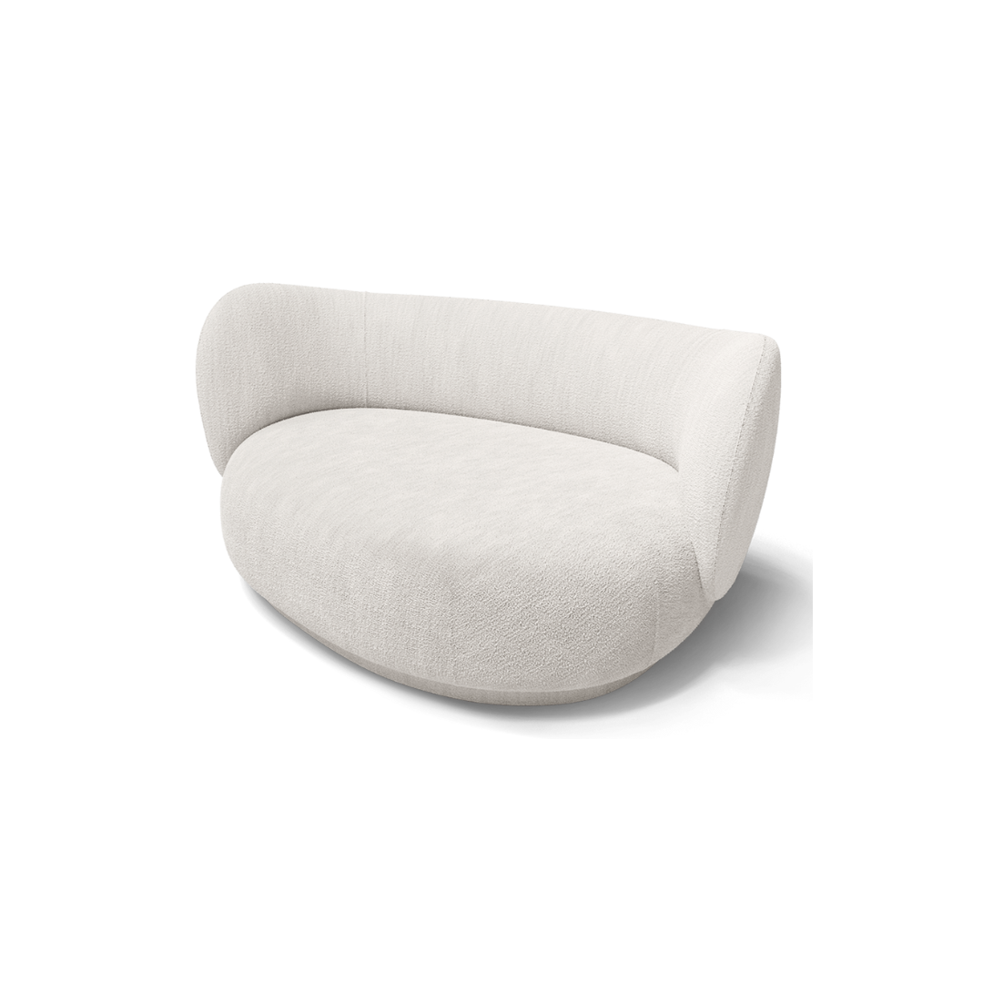 ferm LIVING Rico Curve left  #colour_off-white-boucle