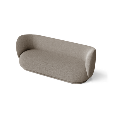 ferm living rico 3 seater sofa packshot angle. Available from someday designs. #colour_bank-main-line-flax-23