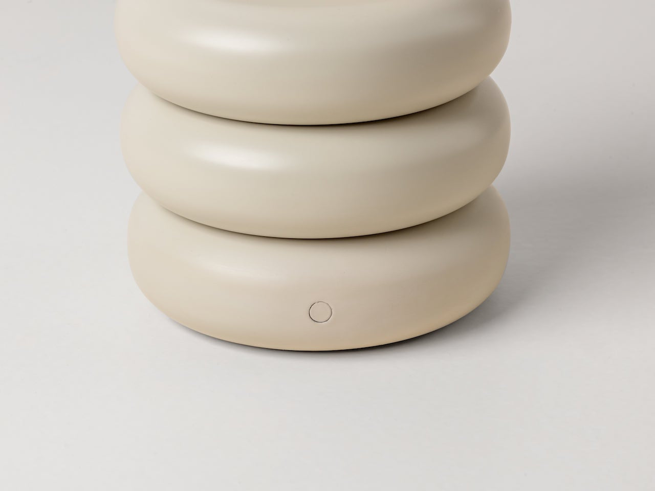 Houseof Tube Cordless Table Lamp  product shot  button detail #colour_sand